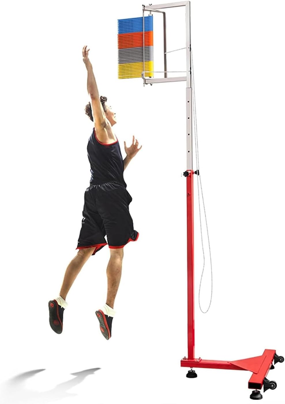 Floor Standing High Jump Training Equipment Vertical Test Jump Measurement Tester, Volleyball Spike Trainer Vertical Jump Tester Jump Measurement Test Stick Pole Tool,1.4-2.8M Floor Standing High Jump Training Equipment Vertical Test Jump Measurement Tester, Volleyball Spike Trainer Vertical Jump Tester Jump Measurement Test Stick Pole Tool,1.4-2.8M
